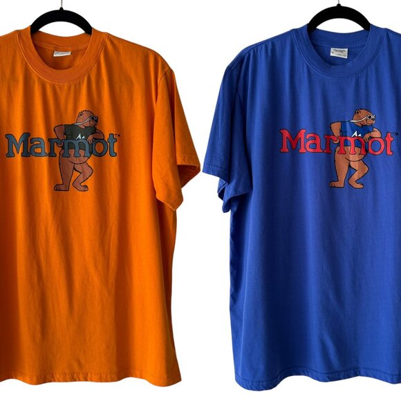 Set of 2 Marmot Leaning Marty Tees - Picture 1 of 14